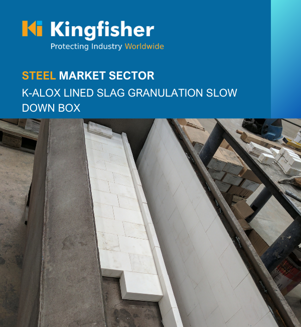 K-Alox Lined Slag Granulation Slow Down Box